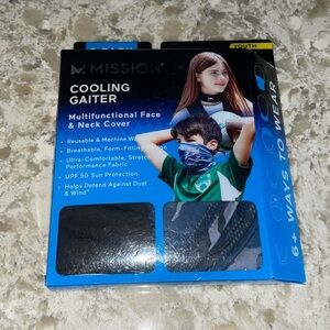 Cooling Gaiter Face and Neck Cover Black & Matrix Camo Youth ages 5+ Unisex